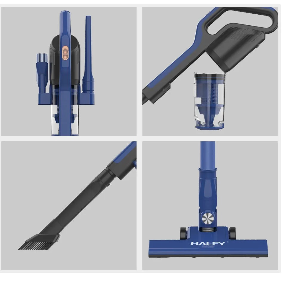 Aspirator Vertical HALEY HY-1917, 600W, Capacitate Recipient 0.8L, Funcționare Uscat, Albastru