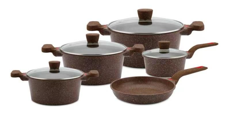 Set oale granit antiaderent, 9 PIESE, Elegance