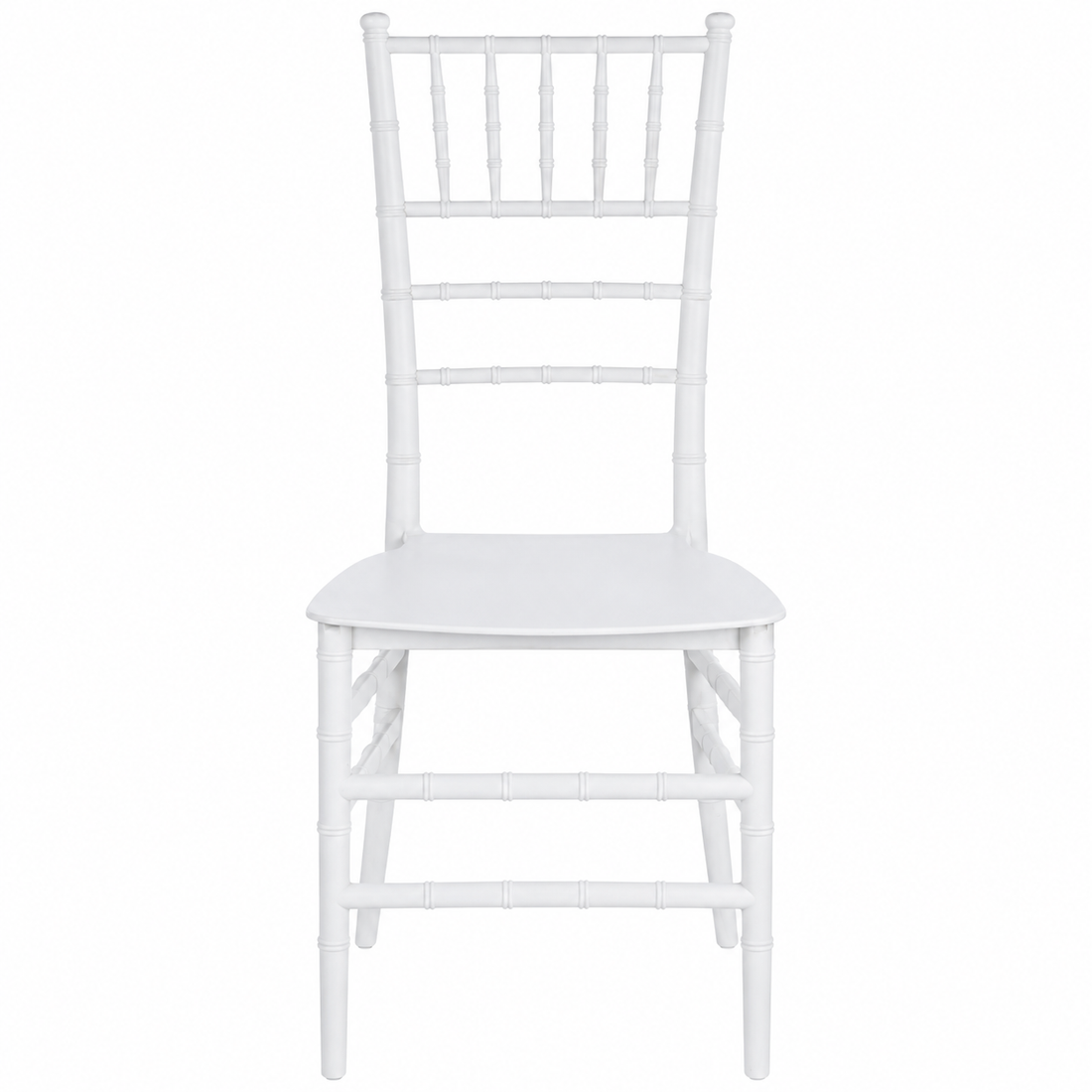 Scaun Elegant AT PERFORMANCE® Chiavari, din Policarbonat, Rezistent la Umiditate, Fără Brațe, Alb, 38 x 37 x 88.5 cm