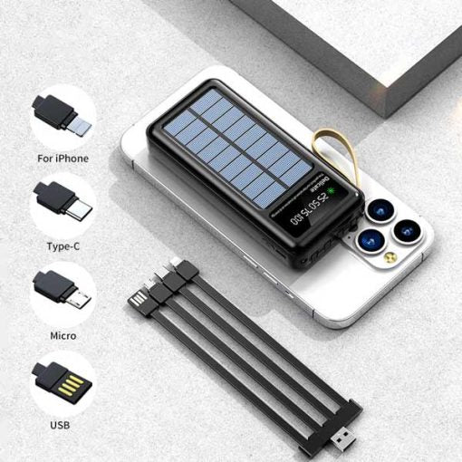 Baterie externa Solar KLGO KP-97 – 1000mAh, Încărcare Rapidă, Afișaj LED și Panou Solar Integrat