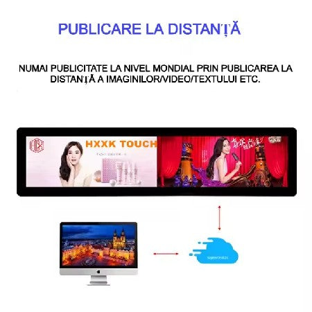 Reclama luminoasa led, AT PERFORMANCE®, Programabila, Wi-Fi, USB, P5 Full Color, 200 x 70 cm, Aluminiu/ABS