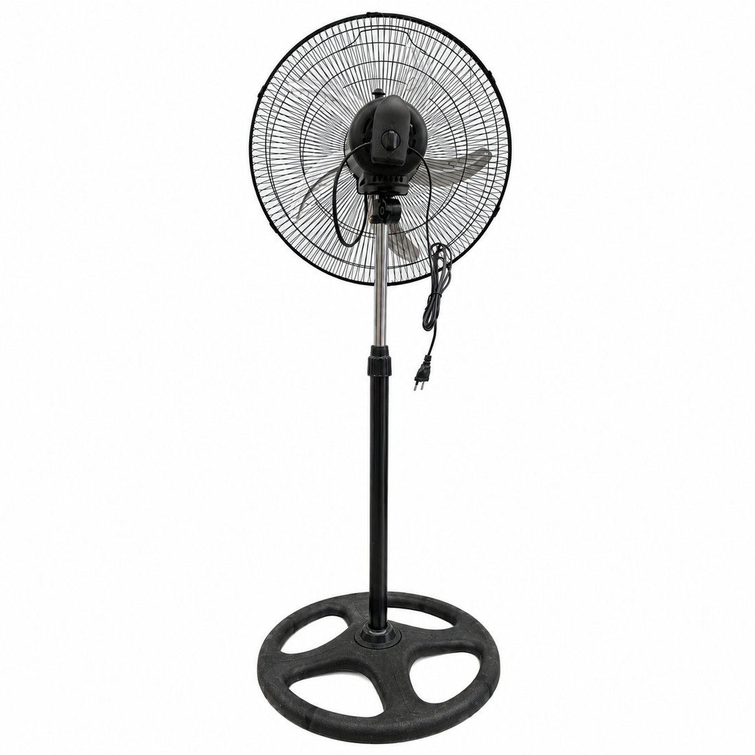 Ventilator 3 în 1 AT PERFORMANCE® AT-2055, 65W, 18 Inch, Podea, Perete și Picior, 3 Viteze, Oscilație, Reglabil pe Înălțime