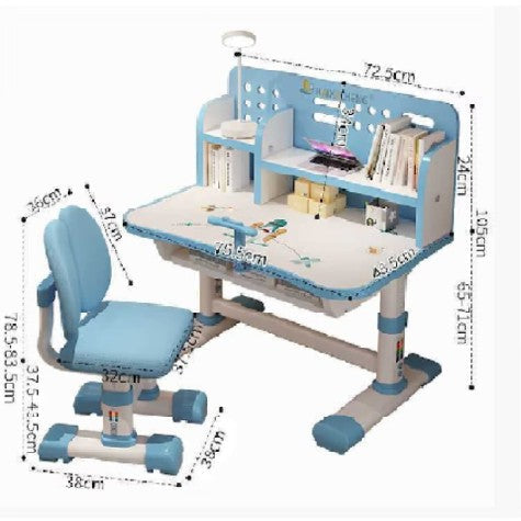 Set birou AT PERFORMANCE®, pentru copii, Mobila pentru casa copilului ALBASTRU, de studiu și scaun.