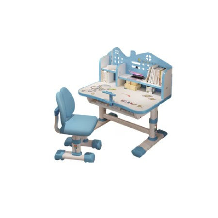 Set birou AT PERFORMANCE®, pentru copii, Mobila pentru casa copilului ALBASTRU, de studiu și scaun.