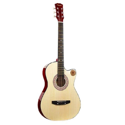 Chitară acustică 4/4 din lemn natural – model clasic sunet cald și clar