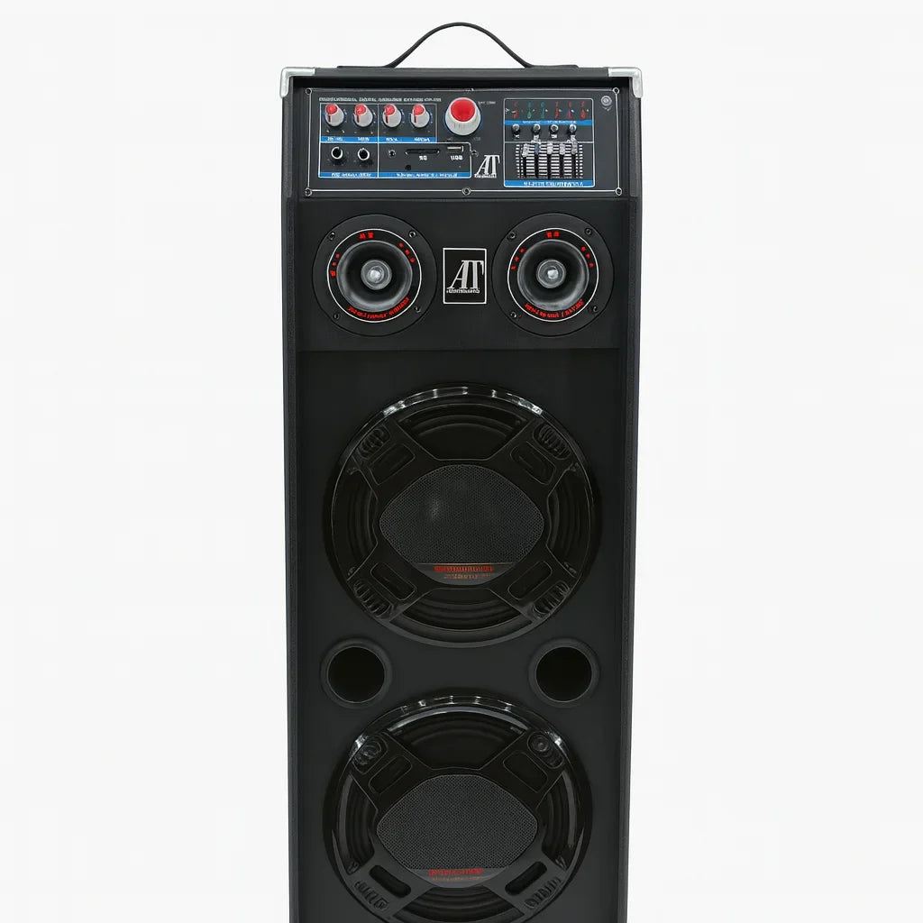Boxe Profesionale AT Performance AT-2304, 1500W, Bluetooth, USB, FM, Microfon Wireless