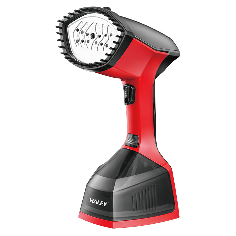 Fier de Calcat cu Abur HALEY, 1600W, Design Compact, Incalzire Rapida in 15 Secunde si Performanta Profesionala, Rosu/Negru