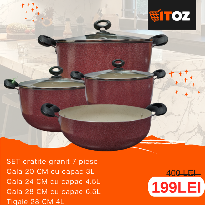 Set oale 7 piese granit