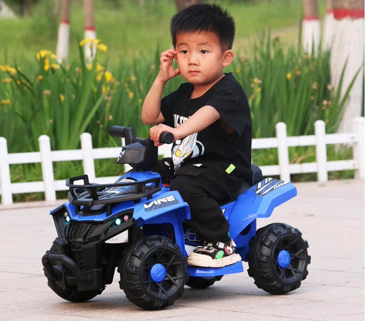 ATV PowerKid 6V – Aventură Electrică pentru Micii Șoferi (2–6 ani, 3–5 km/h)  Albastru