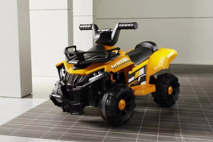 ATV PowerKid 6V – Aventură Electrică pentru Micii Șoferi (2–6 ani, 3–5 km/h)  Galben