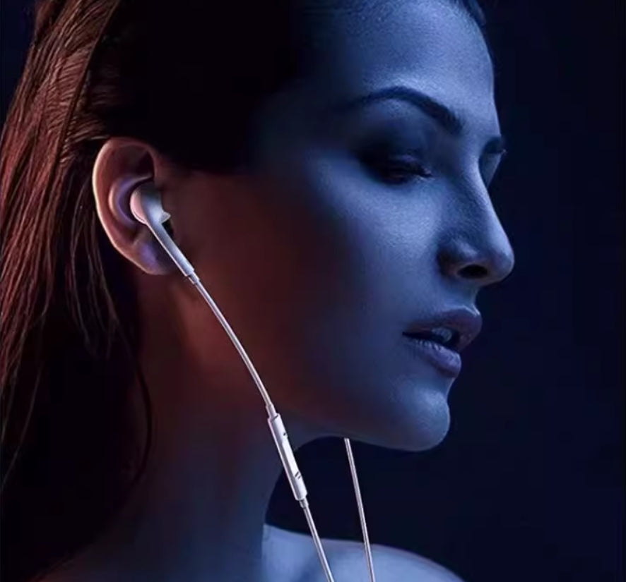 Căști In-Ear cu Microfon și Control Integrat, Conector Type-C, 1.3m – Sunet Hi-Fi, Compatibile Android &amp; Huawei