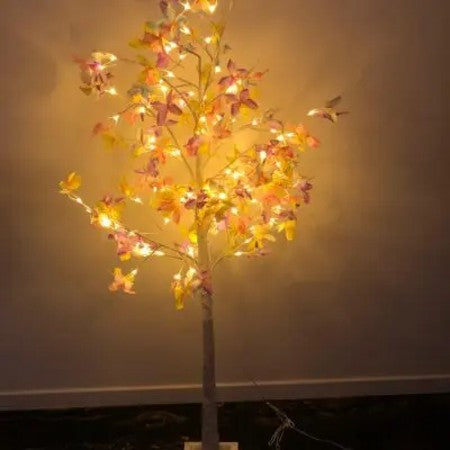 Pom Artificial cu LED-uri și Fluturi Colorați