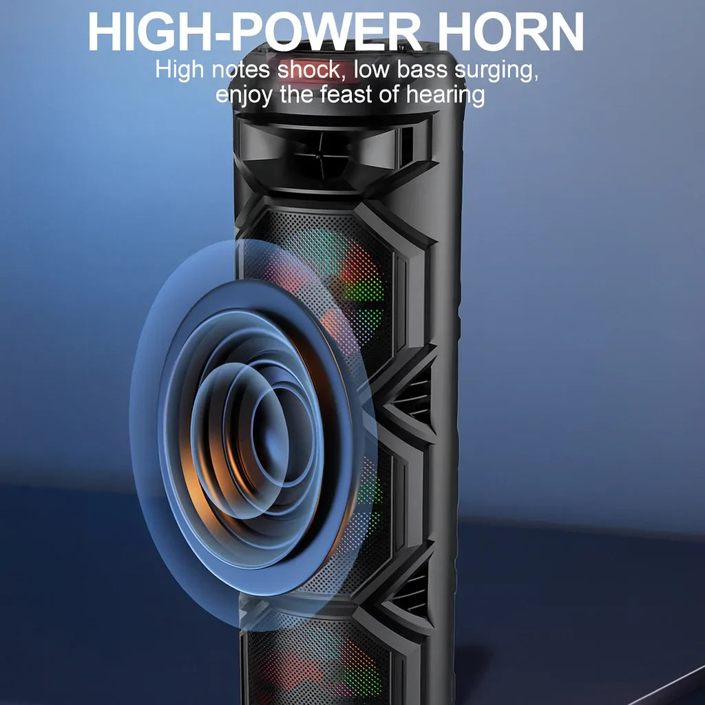 Boxă Portabilă AT Performance ZQS8301, 3×8”, Bluetooth 5.0, Lumini LED, Microfon Wireless