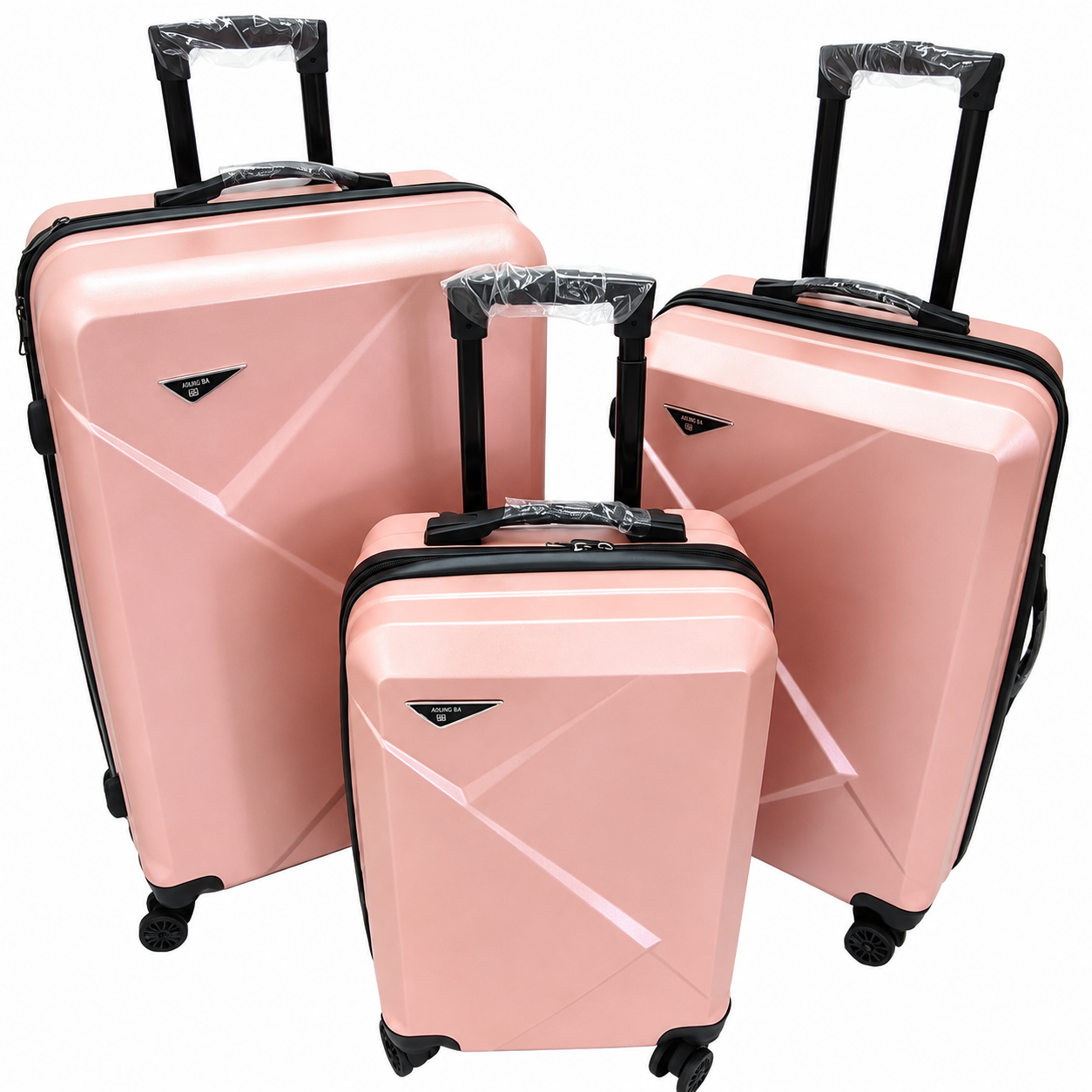Set 3 Valize de Voiaj ABS, Mare 73 cm + Medie 65 cm + Cabină 55 cm, Roți Duble 360°, Mâner Telescopic, Carcasă Rigidă Rezistentă (Copie)