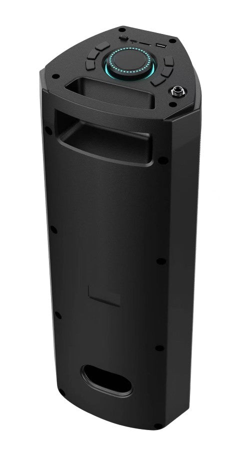 Boxa Portabila AT PERFORMANCE®, cu Lumini RGB, cu Maner, Putere 30W, MP3, USB, Bluetooth, TF, WIFI, Slot Microfon, Karaoke, Acumulator, Negru