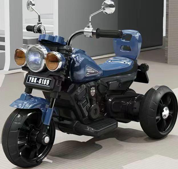 Tricicletă electrică pentru copii Harley, cu baterii, 3 roți, licențiată, 1x motor, Baterie de 12 V