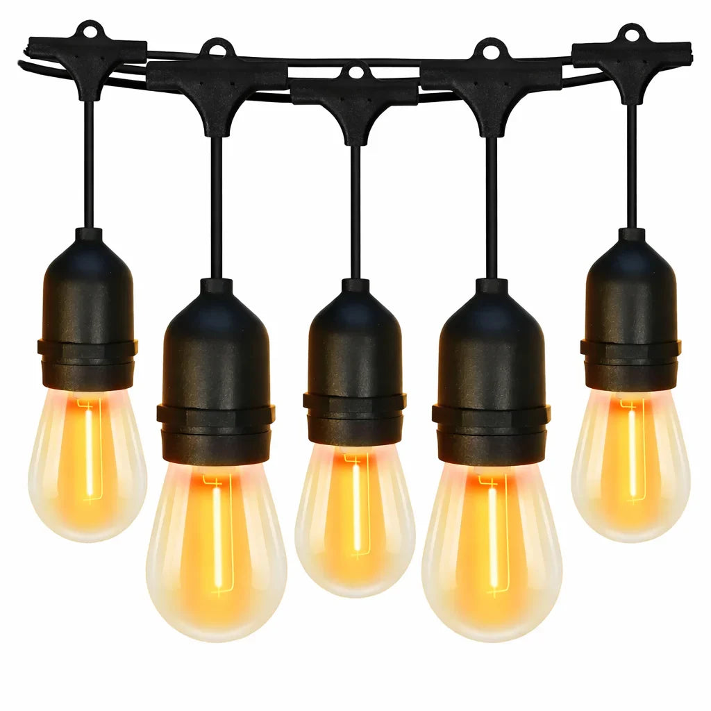 Ghirlandă Luminoasă Decorativă Interconectabilă AT PERFORMANCE® 15 m, 30 Becuri LED, Alb Cald, Exterior IP44