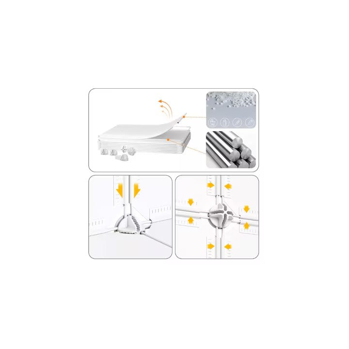 Dulap modular pentru copii, AT PERFORMANCE®, 8 rafturi, durabil, 76X37X147 cm, negru, diverese