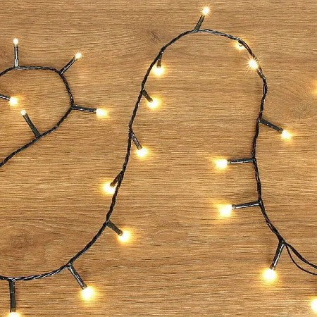 Pachet 2 x rola Instalatie de Craciun Liniara, AT PERFORMANCE®, 8 Jocuri de Lumini Interschimbabile, Alimentare La Priza Pentru Interior/Exterior, Rola 2x  100m, Fir Negru, Alb Cald.