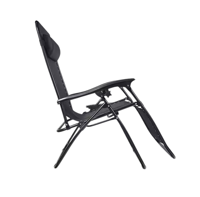 Set 2 Șezlonguri Portabile AT PERFORMANCE®, de Lux, Modern, Scaun Reclinabil, Pliabil pentru Plajă și Grădină, cu Suport pentru Pahare