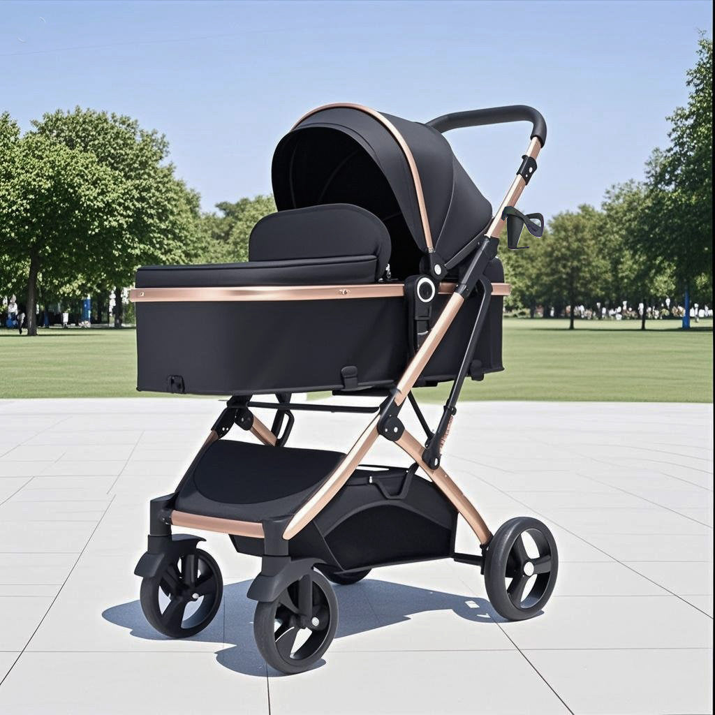 Carucior, 2 in 1 KIDOO® – Cărucior Pliabil cu Fața Inversă pentru Bebeluși cu Diverse Moduri, Cărucior Reglabil și Culisant