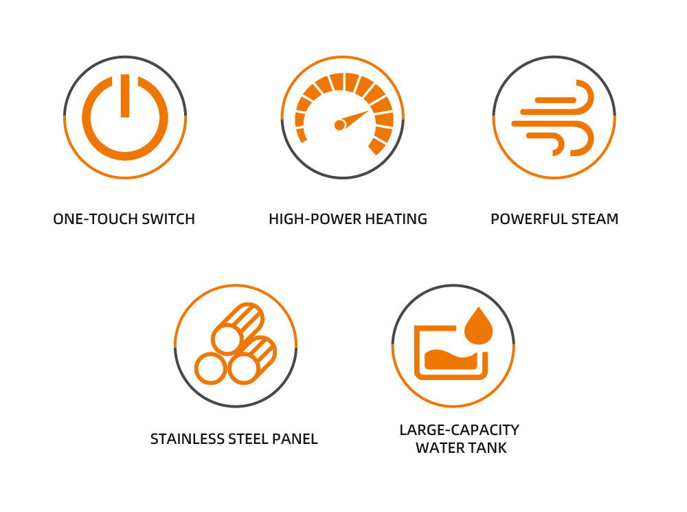 Fier de Calcat cu Abur HALEY, 1600W, Design Compact, Incalzire Rapida in 15 Secunde si Performanta Profesionala, Albastru/Alb