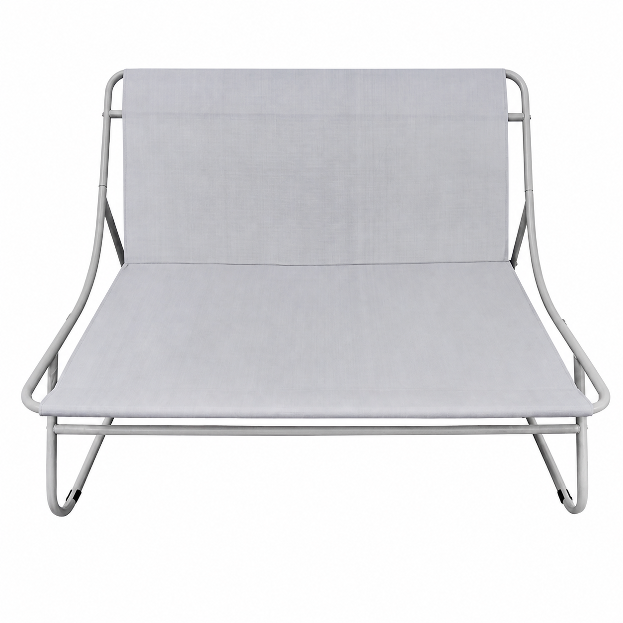 Set Mobilier Grădină AT PERFORMANCE® 4 Piese, Canapea 2 Locuri + 2 Fotolii + Măsuță, Cadru Metalic
