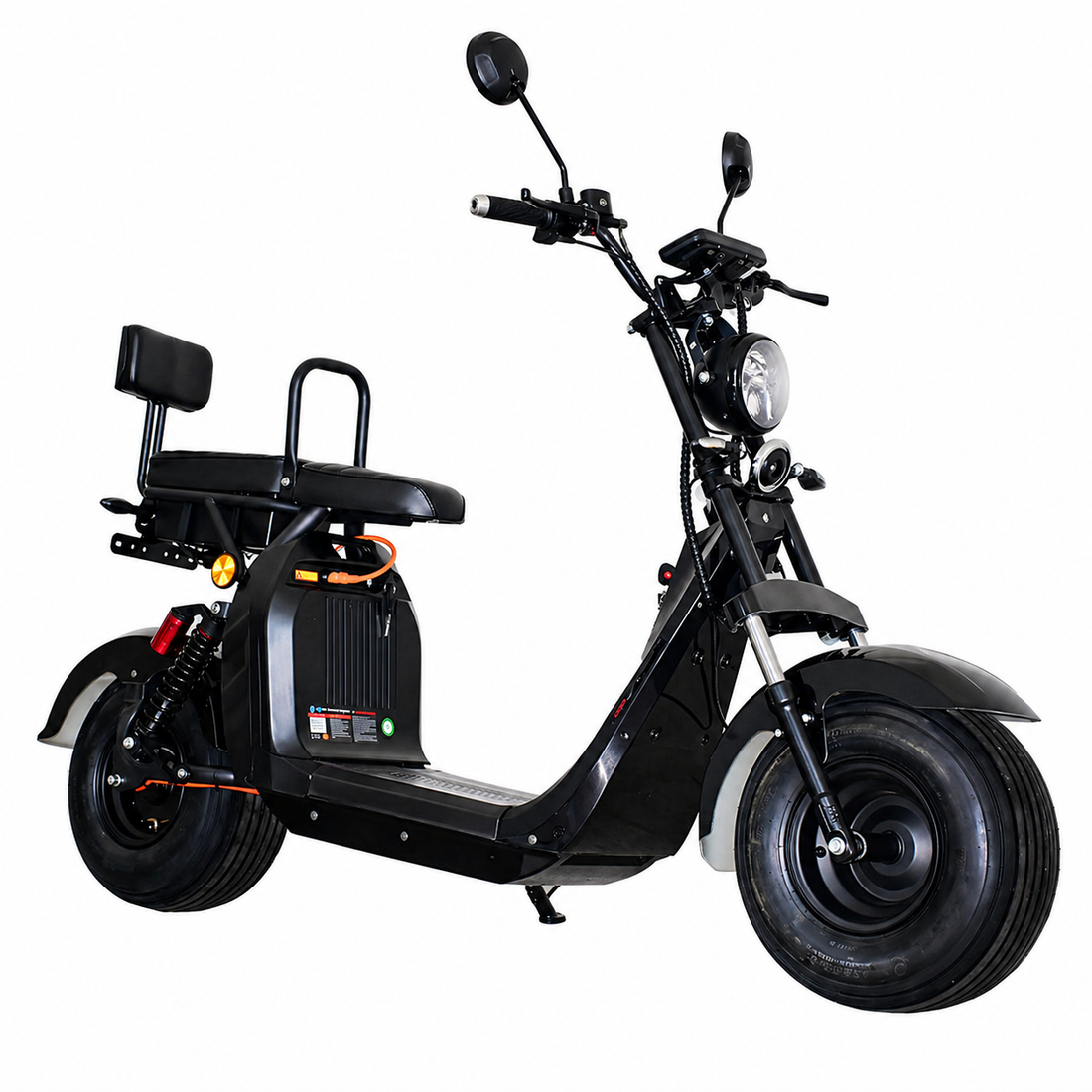 Scuter Electric 2 Persoane, Viteză Limitată 25 km/h – Fără Permis,  Motor 1500W, Baterie 20Ah, Suspensie Hidraulică, COC Inclus