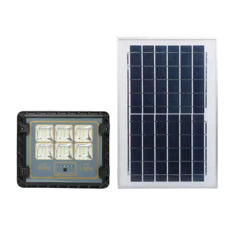 Proiector Solar LED HNY 1000W cu Panou Fotovoltaic Separat, Telecomandă, Senzor de Mișcare, IP66, 6500K