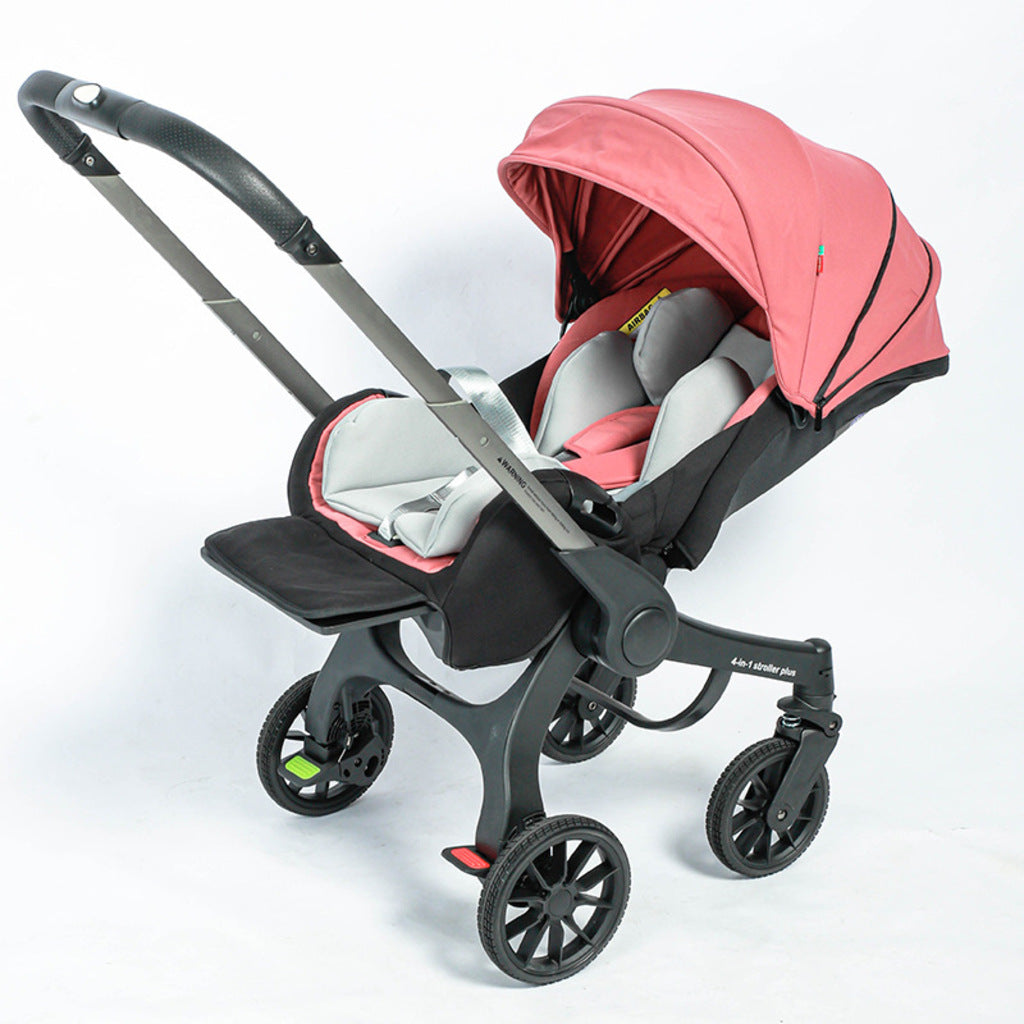 Cărucior Travel  4 în 1 pentru Bebeluși Stroller Plus 2053 – Sistem Multifuncțional, 0-3 Ani