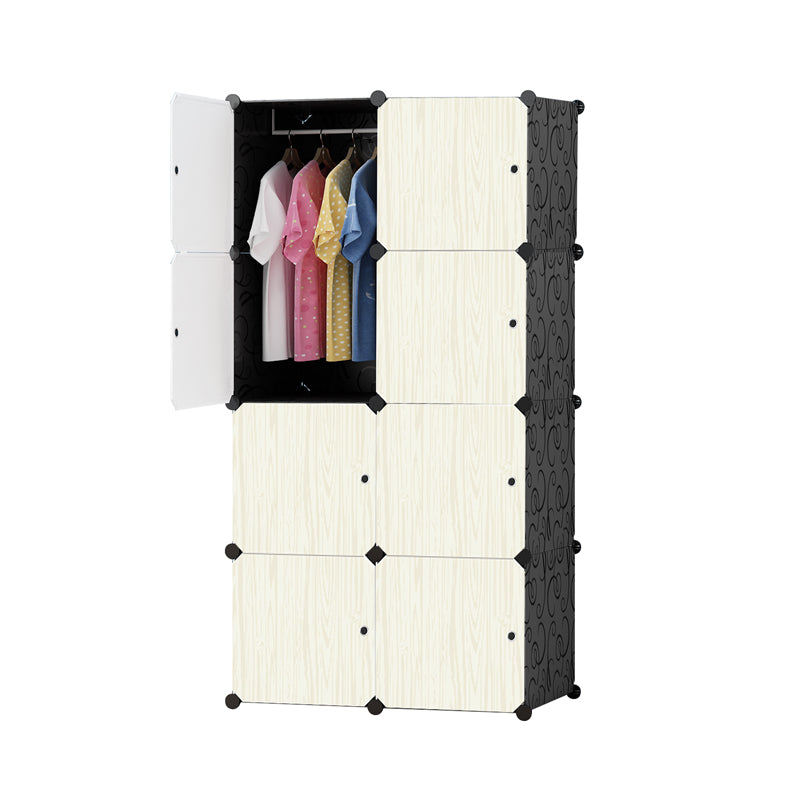 Dulap modular pentru copii, crem, AT PERFORMANCE®, 8 rafturi, durabil