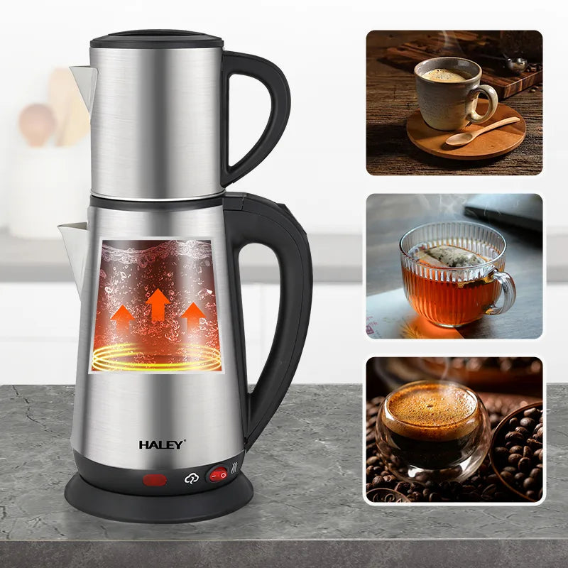Ceainic Electric cu Capacitate Dublă Haley 1.8L+1.0L – Soluția Perfectă pentru Ceai și Cafea