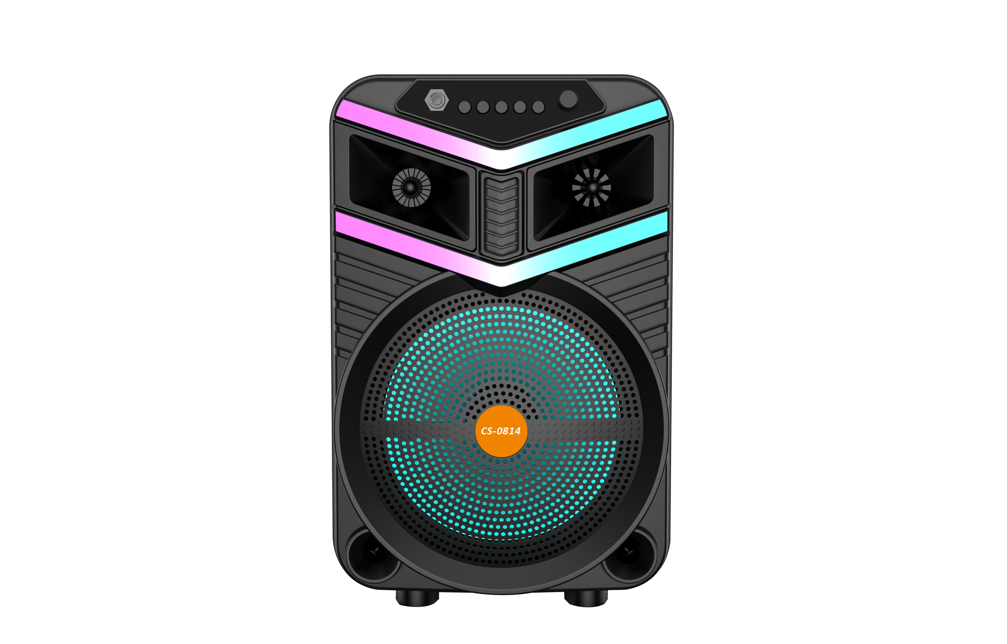 Boxa Portabila AT PERFORMANCE®, cu Lumini RGB, cu Maner, Putere 10W, MP3, USB, Bluetooth, TF, WIFI, Slot Microfon, Karaoke, Acumulator, Negru