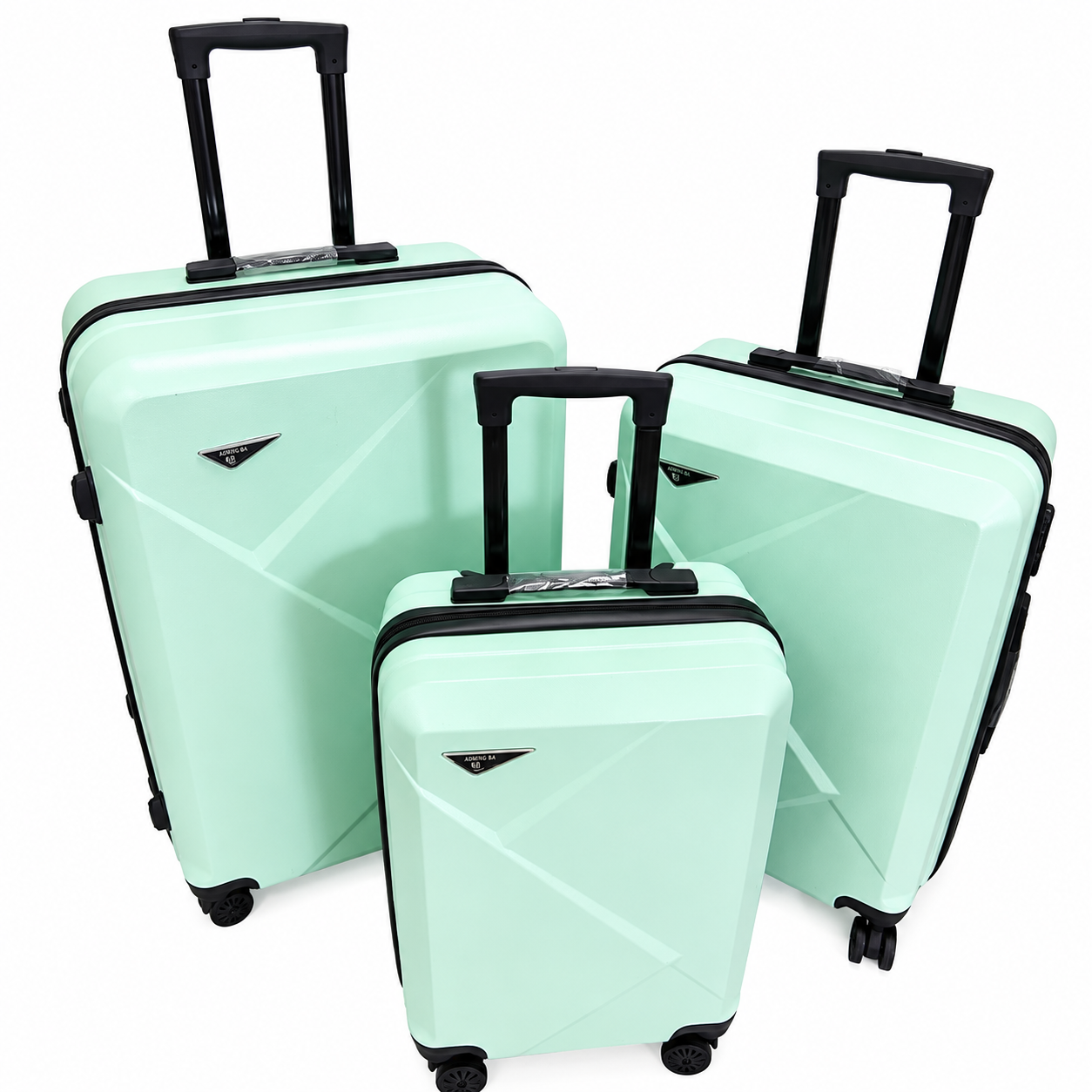 Set 3 Valize de Voiaj ABS, Mare 73 cm + Medie 65 cm + Cabină 55 cm, Roți Duble 360°, Mâner Telescopic, Carcasă Rigidă Rezistentă (Copie)