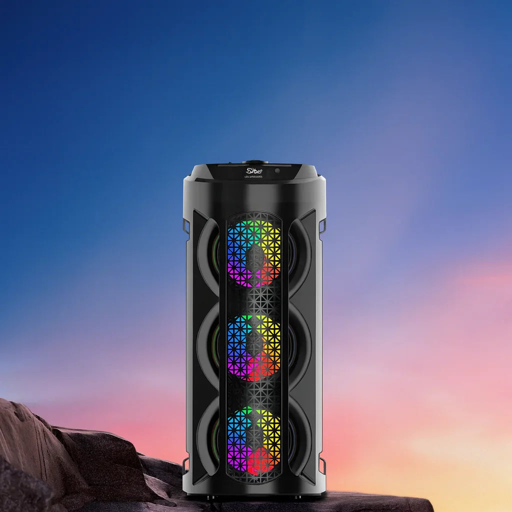 Boxă Portabilă Bluetooth AT Performance ZQS4303 cu Lumini RGB – 4" Party Speaker