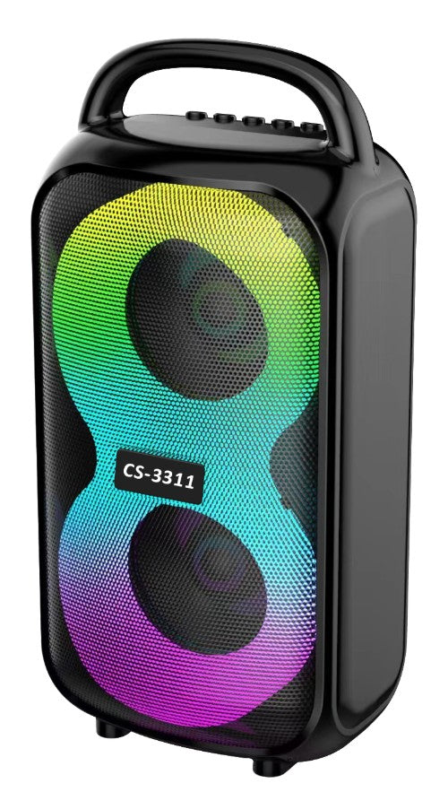 Boxa Portabila AT PERFORMANCE®, cu USB, Bluetooth, Lumini Led RGB, 6W, TF, Radio FM, Acumulator 3.7v Inclus