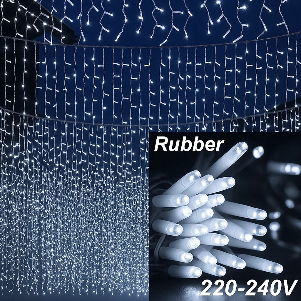 Instalație luminoasă tip perdea AT Performance 3x2M, 240 LED, IP65, efect curgere