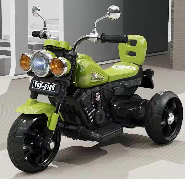 Tricicletă electrică pentru copii Harley, cu baterii, 3 roți, licențiată, 1x motor, Baterie de 12 V