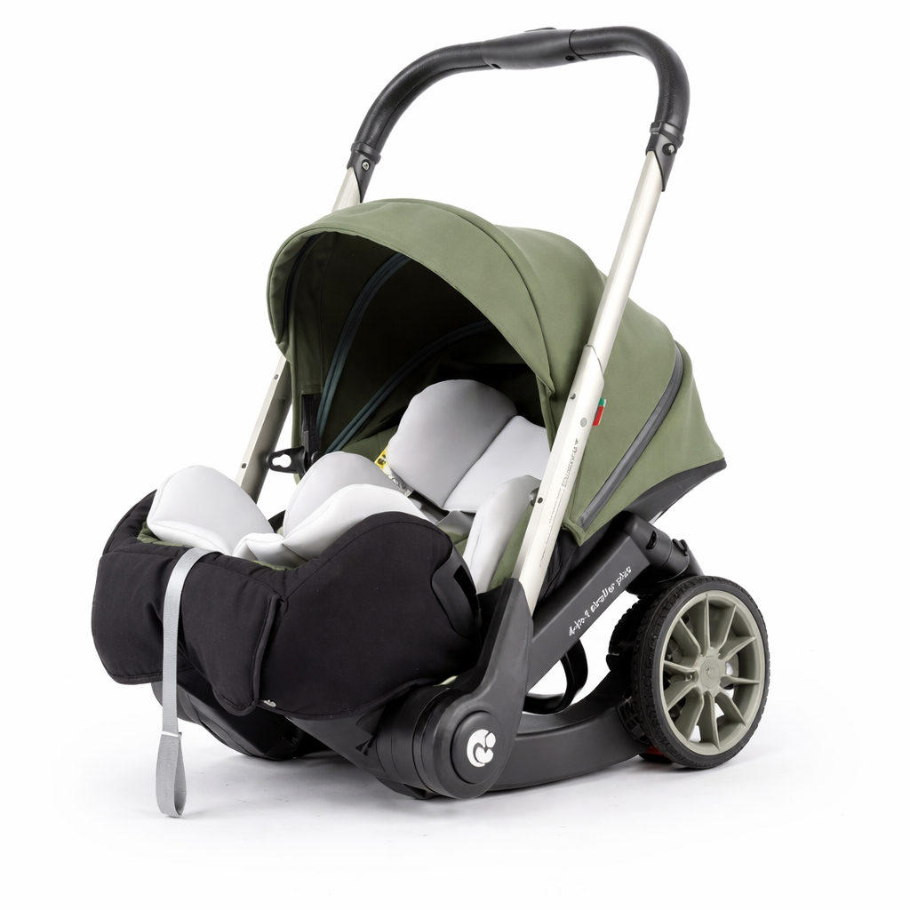Cărucior Travel  4 în 1 pentru Bebeluși Stroller Plus 2053 – Sistem Multifuncțional, 0-3 Ani