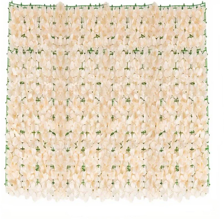 Rulou Artificial de Gard Viu, AT PERFORMANCE din PE Anti-UV, Flori Alb Rose, 100x300 cm