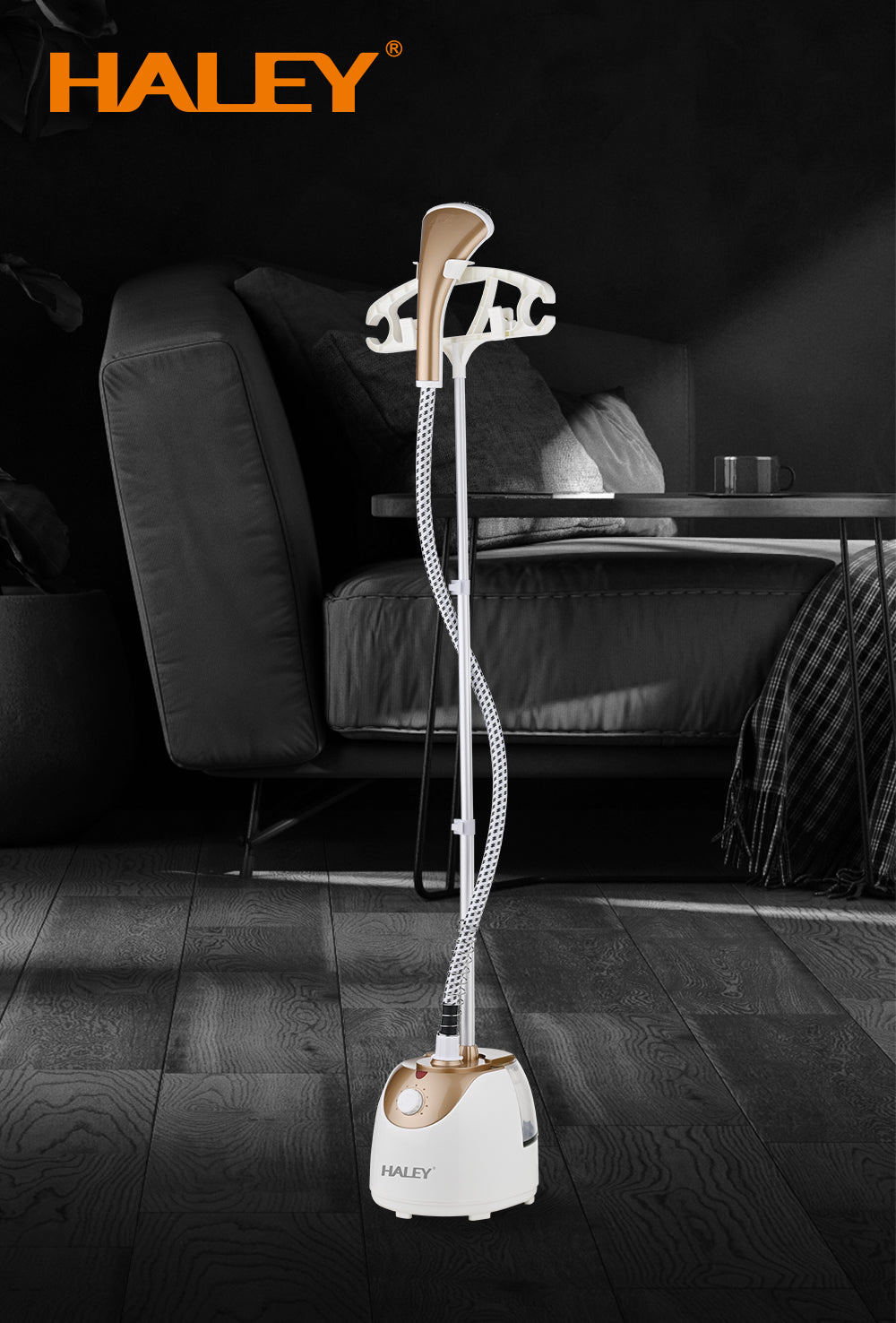 Aparat de Călcat cu Aburi Vertical HALEY, 2000W, Suport Telescopic, Rezervor 2.5L – Fier de Călcat Portabil pentru Haine, Călcare cu Aburi Eficientă și Rapidă