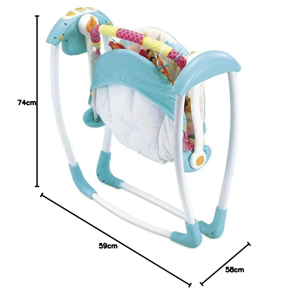 Balansoar Electric Portabil pentru Bebeluși Mastela Deluxe Portable Swing – 7 Melodii, 5 Viteze, 3 Temporizatoare, 2 Poziții de Înclinare