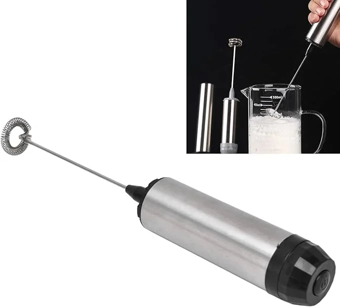Mini Mixer elextric cu baterii pentru a face spuma de lapte sau capucino, brat otel inoxidabil, frappe