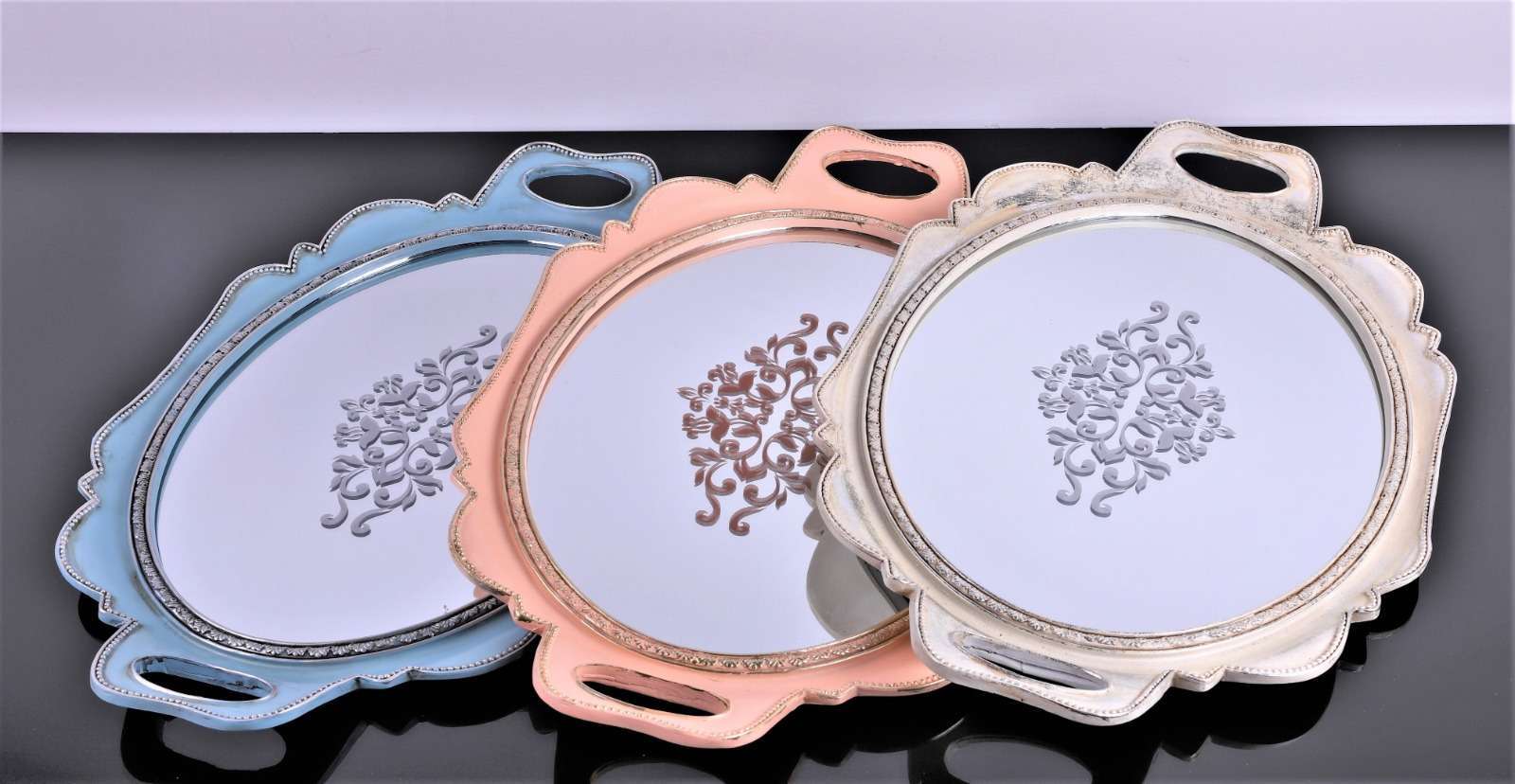 Tava din rasina cu oglinda vintage L