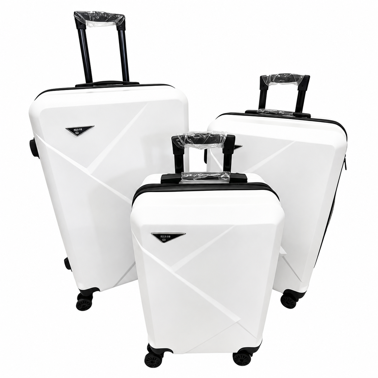 Set 3 Valize de Voiaj ABS, Mare 73 cm + Medie 65 cm + Cabină 55 cm, Roți Duble 360°, Mâner Telescopic, Carcasă Rigidă Rezistentă (Copie)