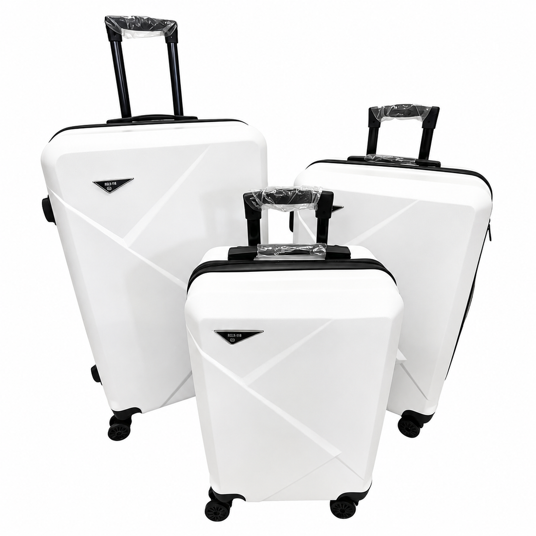 Set 3 Valize de Voiaj ABS, Mare 73 cm + Medie 65 cm + Cabină 55 cm, Roți Duble 360°, Mâner Telescopic, Carcasă Rigidă Rezistentă (Copie)