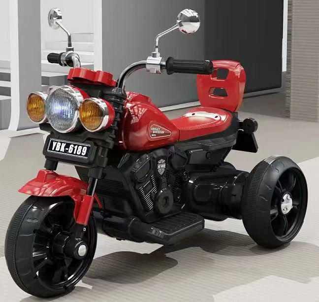 Tricicletă electrică pentru copii Harley, cu baterii, 3 roți, licențiată, 1x motor, Baterie de 12 V