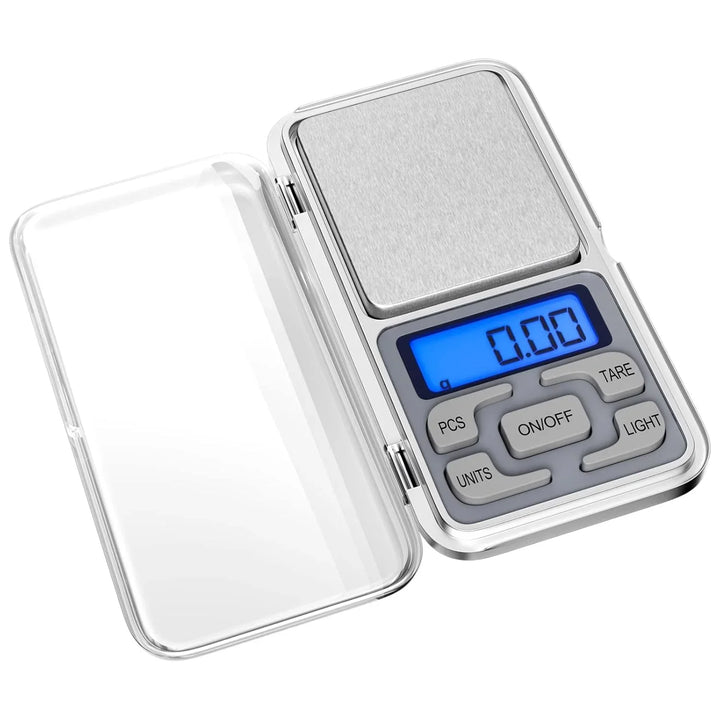 Cântar digital de buzunar AT PERFORMANCE®, multifunctional, cu funcție PCS/TARE, protecție plastic, 200g/0.001g