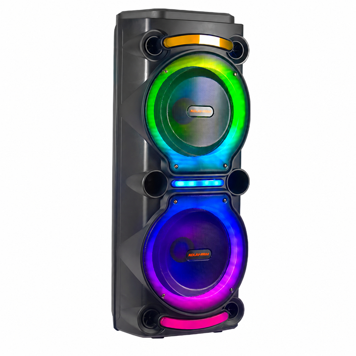 Boxă Portabilă Karaoke Sing-e ZQS8212, 40W, 2 x 12", Microfon Wireless Inclus, Bluetooth, LED RGB, Acumulator 3600mAh, Telecomandă