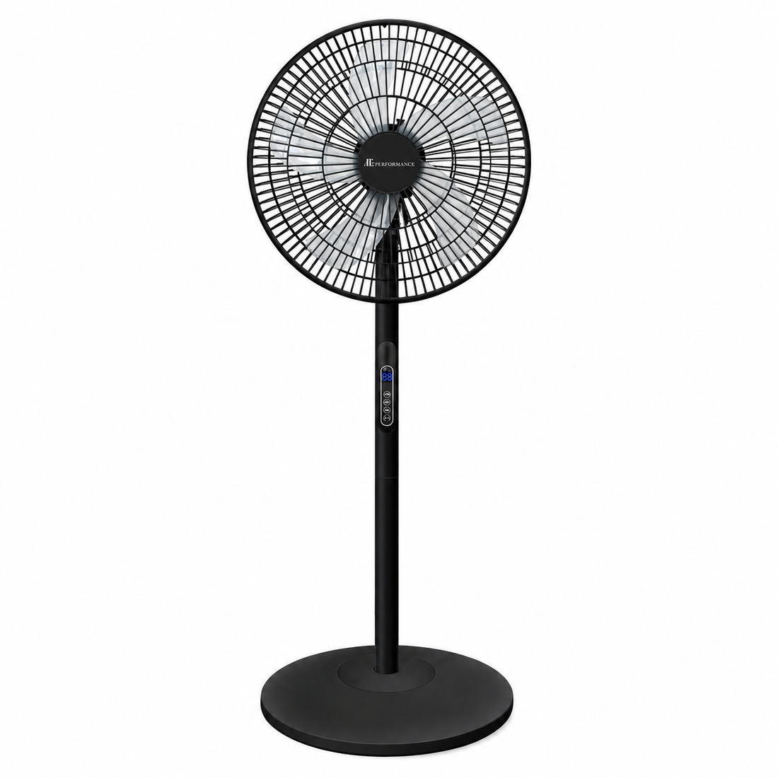 Ventilator cu Picior AT PERFORMANCE® AT-2056, 65W, Telecomandă, 8 Viteze, Oscilație, Display LED, Silentios